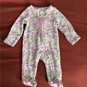 Carter's Pink and Purple Floral Footie